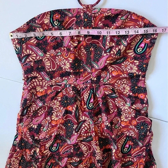 House of Harlow 1960 Revolve Paisley Cotton Halter Maxi Dress Women Size M - Picture 12 of 13